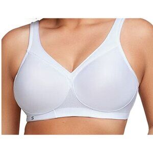 Glamorise NEW Magic Lift Ultimate Sz 48B Full Coverage Sports T-Shirt Bra White